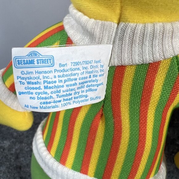 Sesame Street Ernie & Bert Plush, 11" Playskool, 1984. CLEAN & Washable - Picture 6 of 12